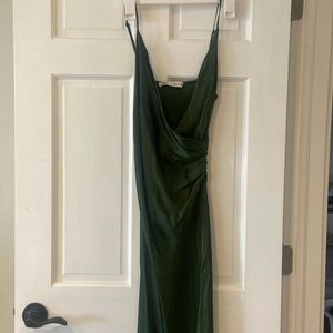 Zara green wrap dress